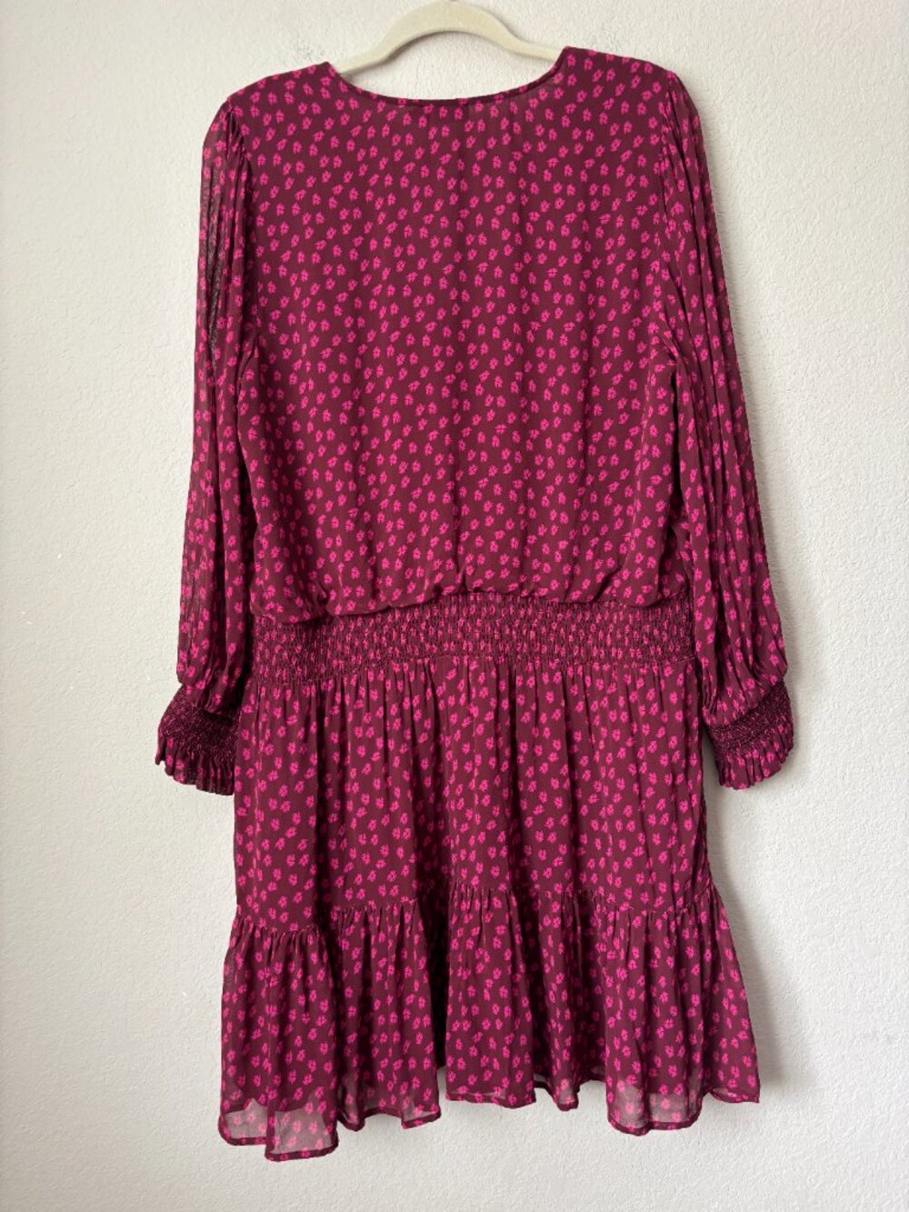 Vineyard Vines XL Faux Wrap Long Sleeve Tiered Mini Dress - Picture 12 of 13